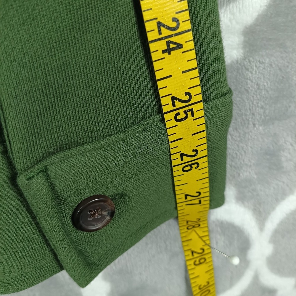 Banana Republic Shacket Men Large‎ Green Shirt Jacket Overshirt Stretch Cotton - Picture 8 of 11